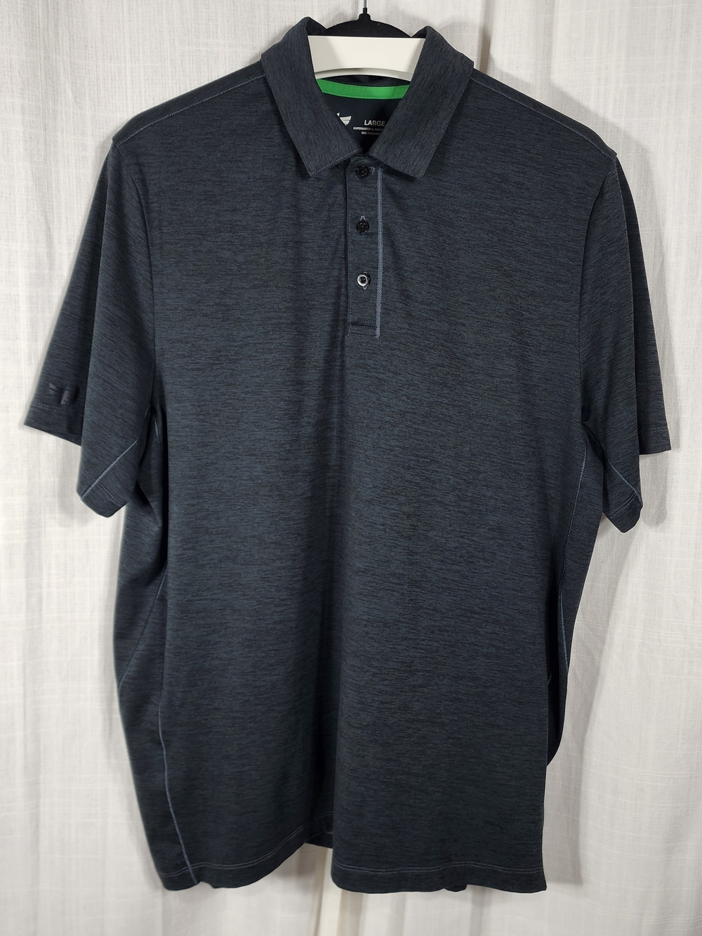 Lands' End Men’s Dark Gray Heather Polo Shirt